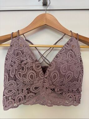 Pink Victorias Secret Purple Lace Top Size Unknown Festival Rodeo Fairy Lavender